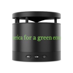 America for a green economy - metal Bluetooth speaker and wireless charging pad