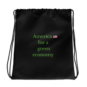 Drawstring bag - America for a green economy (English)