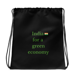 Drawstring bag - India for a green economy (English)
