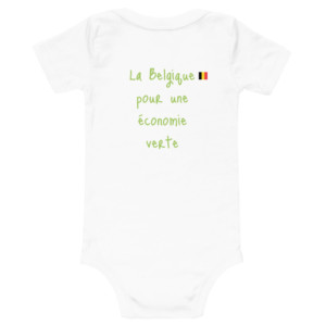 Baby short sleeve one piece - La Belgique pour une économie verte (French)