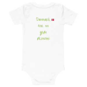Baby short sleeve one piece - Danmark for en grøn økonomi (Danish)