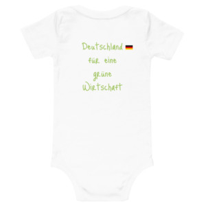 Baby short sleeve one piece - Deutschland für eine grüne Wirtschaft (German)