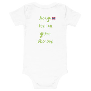Baby short sleeve one piece - Norge for en grønn økonomi (Norwegian)