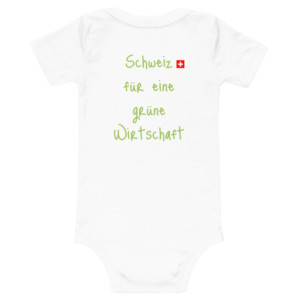Baby short sleeve one piece - Schweiz für eine grüne Wirtschaft (German)