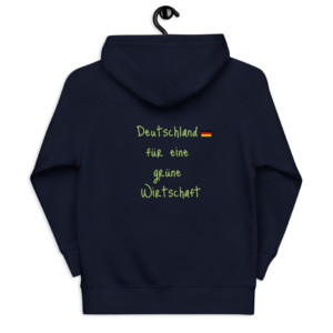 Kids hoodie (80% organic cotton, 20% recycled polyester) - Deutschland für eine grüne Wirtschaft (German)