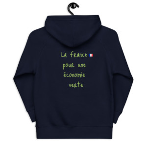 Kids hoodie ( 80% organic cotton, 20% recycled polyester) - La France pour une économie verte (French)