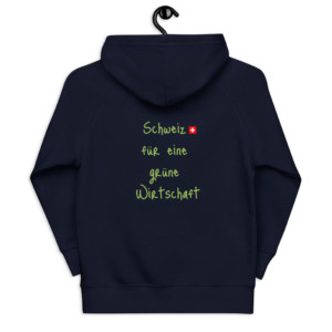 Kids hoodie (80% organic cotton, 20% recycled polyester) - Schweiz für eine grüne Wirtschaft (German)