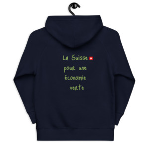 Kids hoodie ( 80% organic cotton, 20% recycled polyester) - La Suisse pour une économie verte (French)