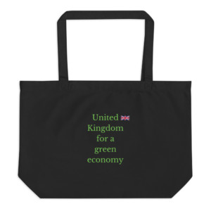 Tote bag (100% organic cotton) - United Kingdom for a green economy (English)