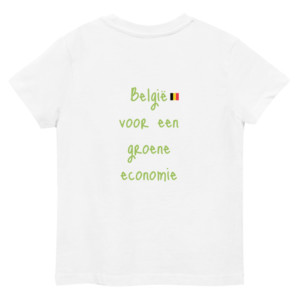 Kids t-shirt (100% organic cotton) - België voor een groene economie (Flemish Dutch)