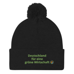 Pom-Pom Beanie - Deutschland für eine grüne Wirtschaft (German)