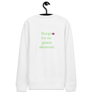 Unisex sweatshirt ( 85% organic cotton, 15% recycled polyester) - Norge for en grønn økonomi (Norwegian)