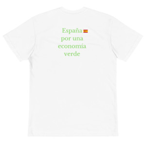 Sustainable unisex t-shirt (60% organic cotton, 40% recycled poly rPET) - España por una economia verde