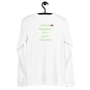 Unisex long sleeve tee - United Kingdom for a green economy (English)