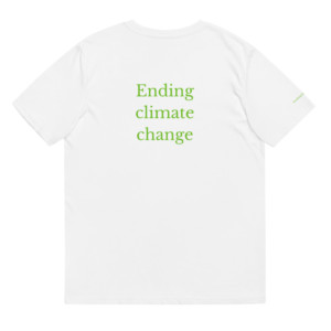 Unisex t-shirt (100% organic cotton) - Ending climate change