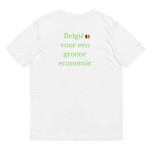 Unisex t-shirt (100% organic cotton) - België voor een groene economie (Flemish Dutch)