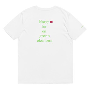 Unisex t-shirt (100% organic cotton) - Norge for en grønn økonomi (Norwegian)