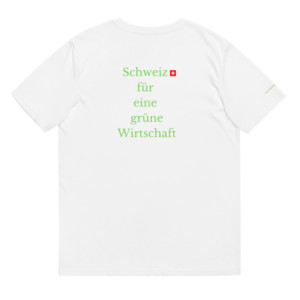 Unisex t-shirt (100% organic cotton) - Schweiz für eine grüne Wirtschaft (German)