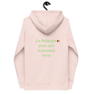 Women's fitted hoodie (80% organic cotton, 20% recycled polyester) - La Belgique pour une économie verte (French)