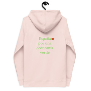 Women's fitted hoodie (80% ring-spun organic cotton, 20% recycled polyester) - España por una economia verde