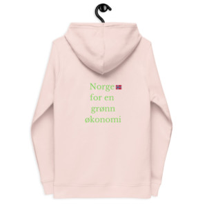 Women's fitted hoodie (80% organic cotton, 20% recycled polyester) - Norge for en grønn økonomi (Norwegian)