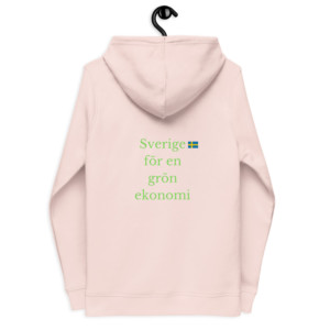 Women's fitted hoodie (80% organic cotton, 20% recycled polyester) - Sverige för en grön ekonomi (Swedish)