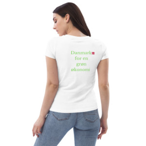 Women's fitted tee (100% organic cotton) - Danmark for en grøn økonomi (Danish)