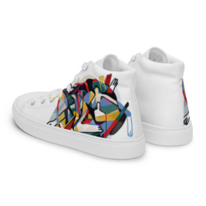 Men’s high top canvas shoes - China for a green economy (English)