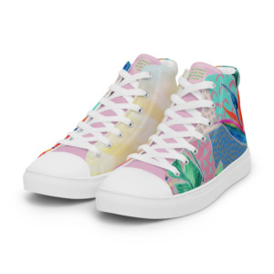 Sunrise Island women’s high top canvas shoes - La France pour une économie verte (French)