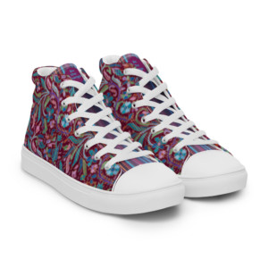 Women’s high top canvas shoes - Be the change